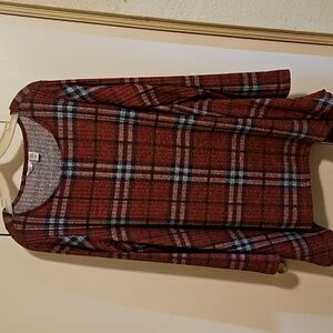 Plaid Long Sleeve Top